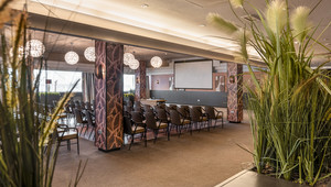 Meeting room with large screen